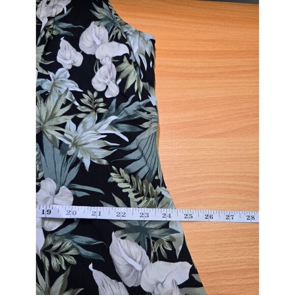 Vtg TEDDI Woman Maxi Dress Sz 22W Floral Boho Beach Tropical Pintucked Tie Waist - Picture 5 of 12